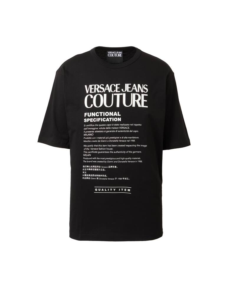 rinascente Versace Jeans Couture Maglietta logo warranty - nero