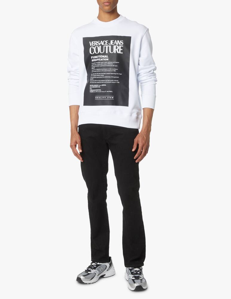 rinascente Versace Jeans Couture Felpa girocollo stampa warranty - bianco