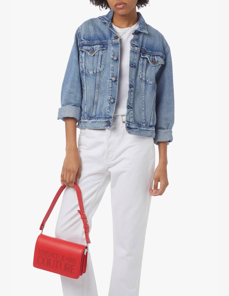 rinascente Versace Jeans Couture Borsa con patta e logo - rosso