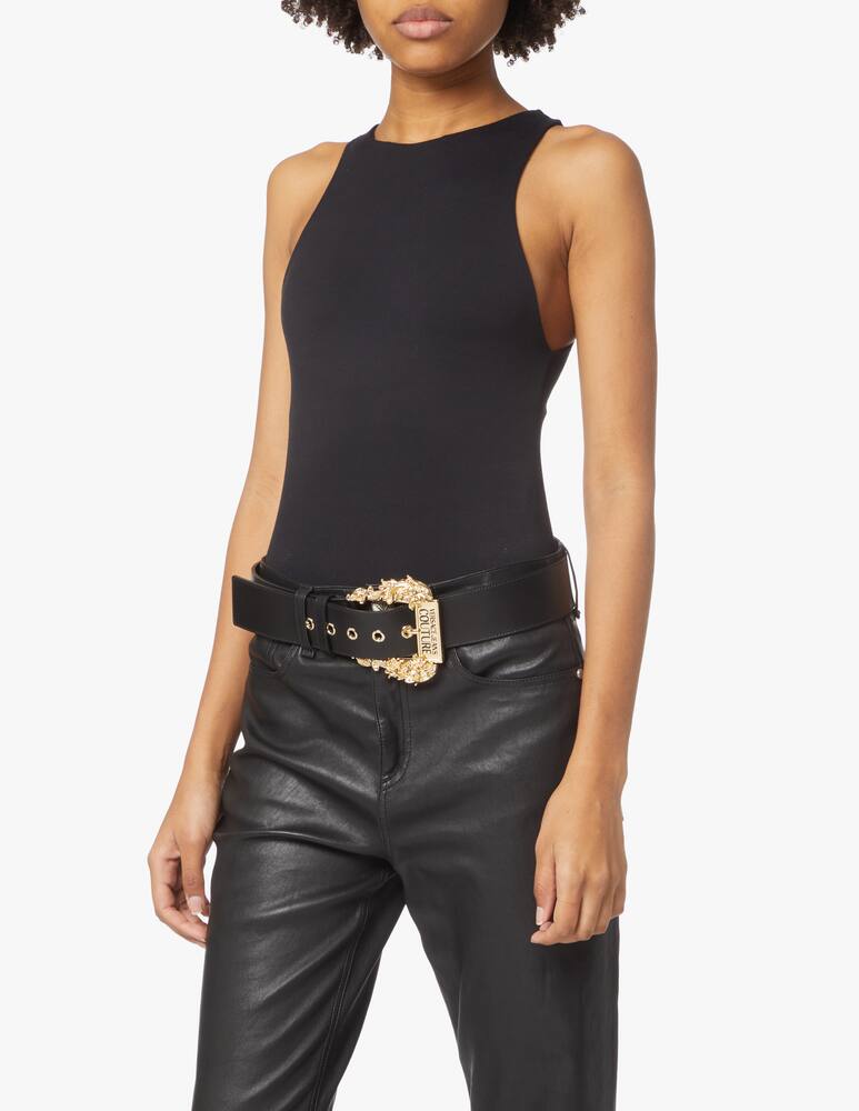 rinascente Versace Jeans Couture Leather belt Barocco - black