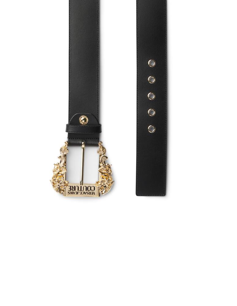 rinascente Versace Jeans Couture Leather belt Barocco - black