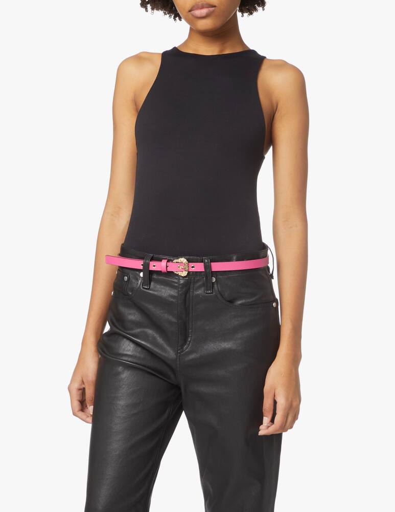 rinascente Versace Jeans Couture Leather belt Barocco - pink
