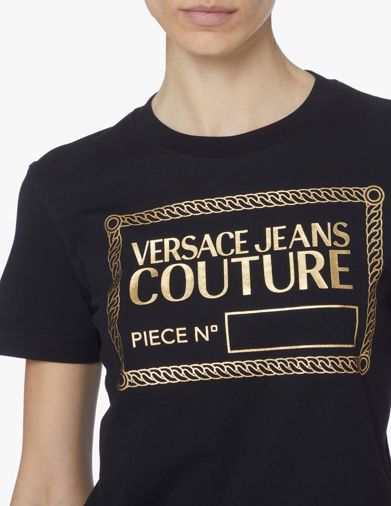 rinascente Versace Jeans Couture T-shirt in cotone con logo - nero