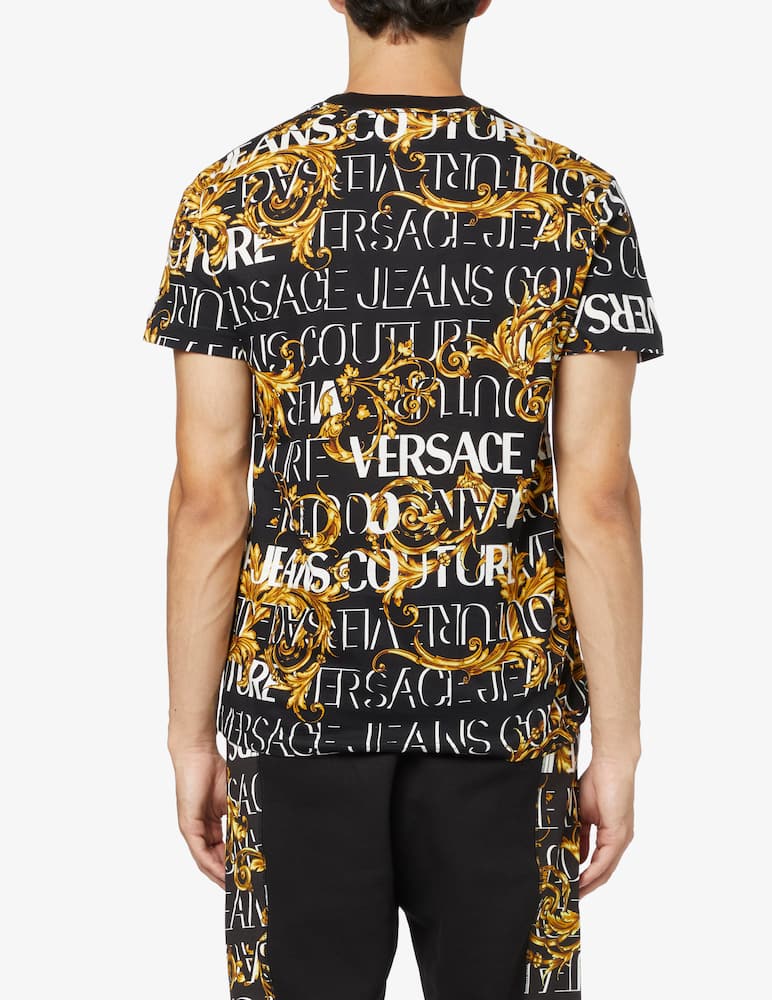 rinascente Versace Jeans Couture Maglietta in cotone con logo - nero