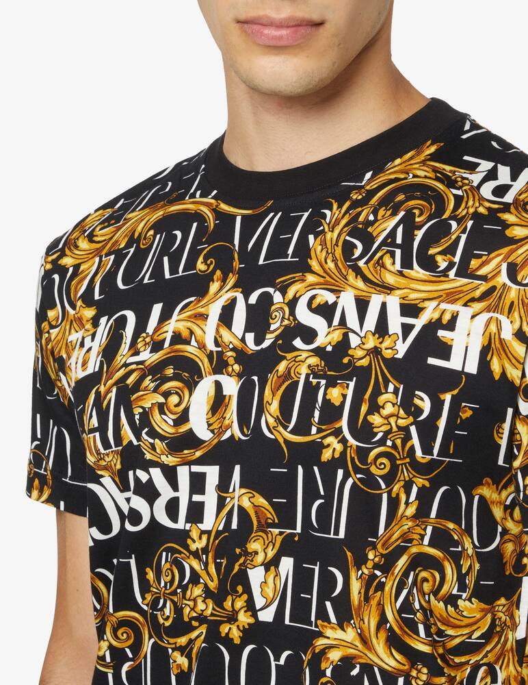rinascente Versace Jeans Couture Maglietta in cotone con logo - nero