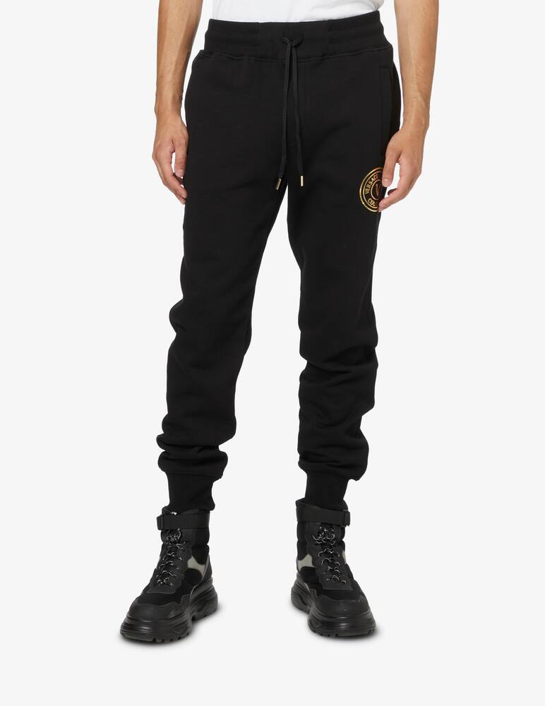 rinascente Versace Jeans Couture Pantaloni con logo in cotone - Nero