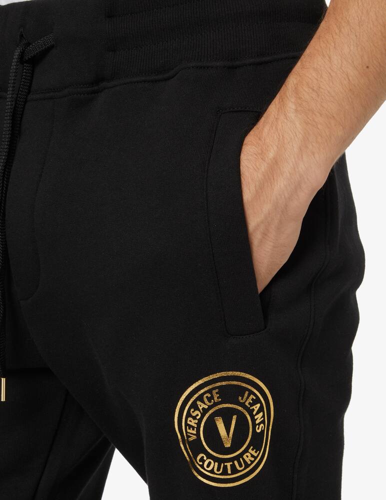 rinascente Versace Jeans Couture Pantaloni con logo in cotone - Nero