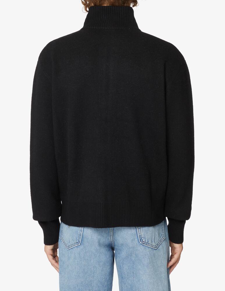 Versace Jeans Couture Cardigan in lana e cashmere con cerniera - Nero - immagine 3 Versace Jeans Couture Cardigan in lana e cashmere con cerniera - Nero - immagine 3