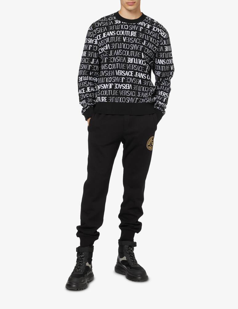 rinascente Versace Jeans Couture Crewneck logo jumper - Black