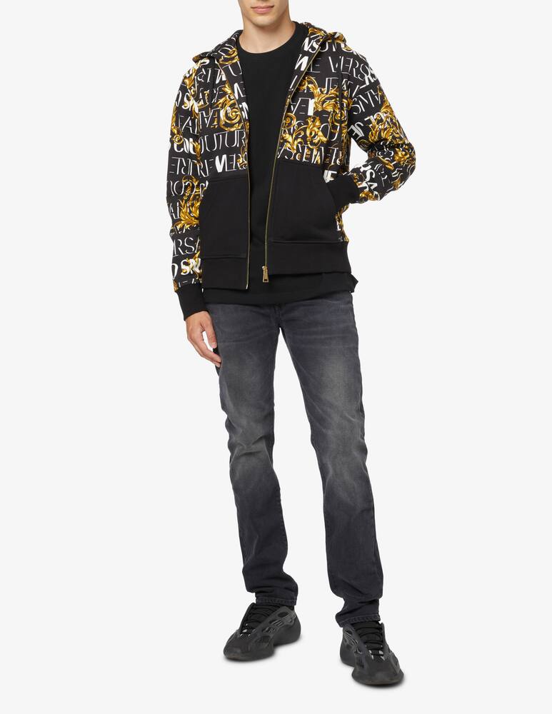 rinascente Versace Jeans Couture Felpa barocco con cerniera - Nero