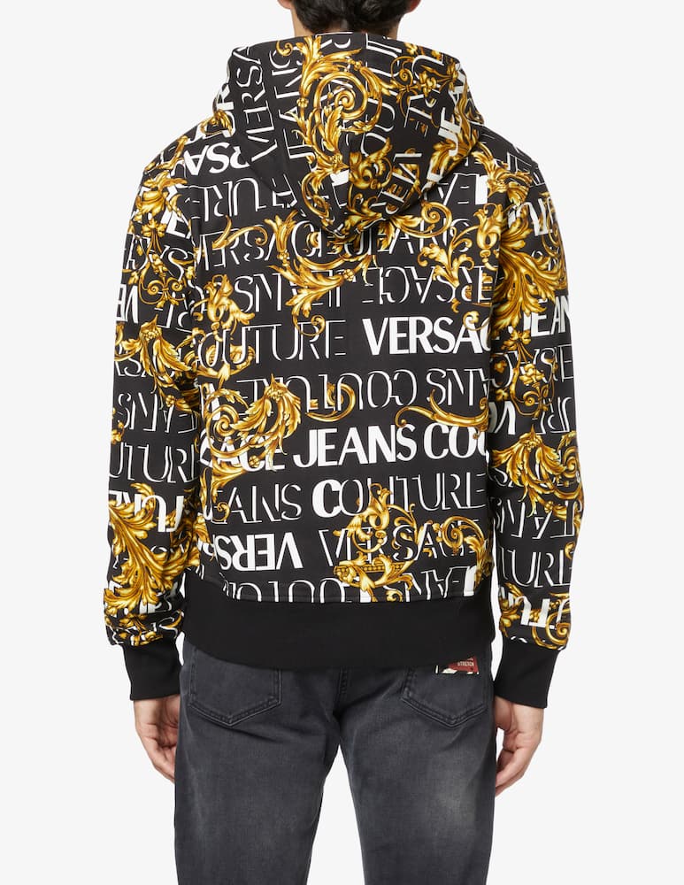 rinascente Versace Jeans Couture Felpa barocco con cerniera - Nero