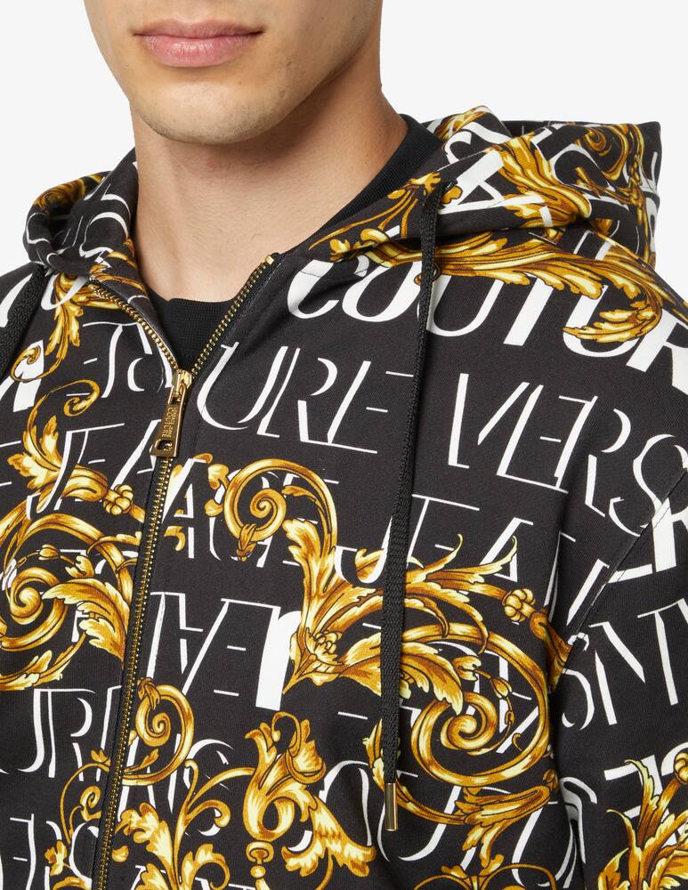 rinascente Versace Jeans Couture Felpa barocco con cerniera - Nero