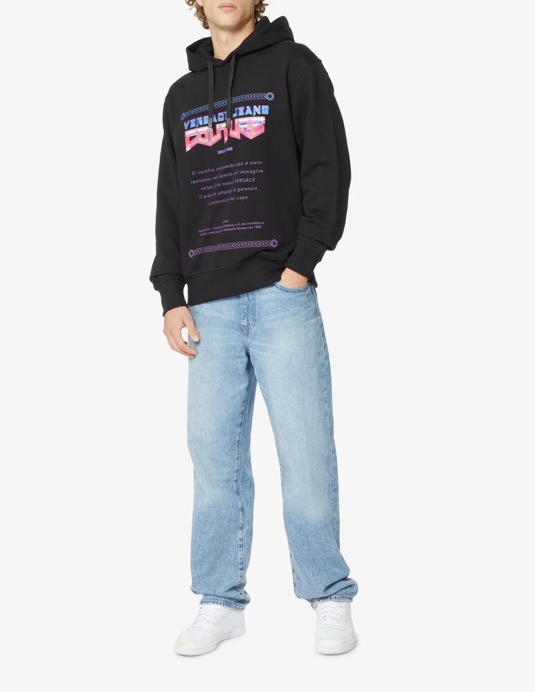 rinascente Versace Jeans Couture Maglietta warranty label galaxy logo - Nero