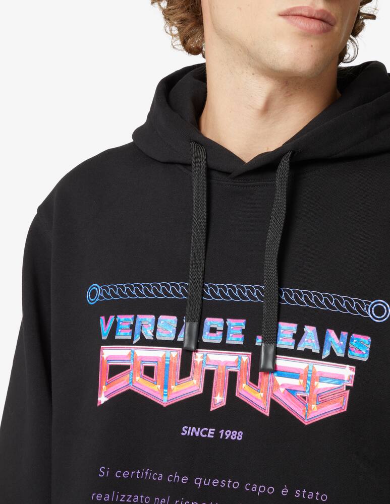 rinascente Versace Jeans Couture Maglietta warranty label galaxy logo - Nero