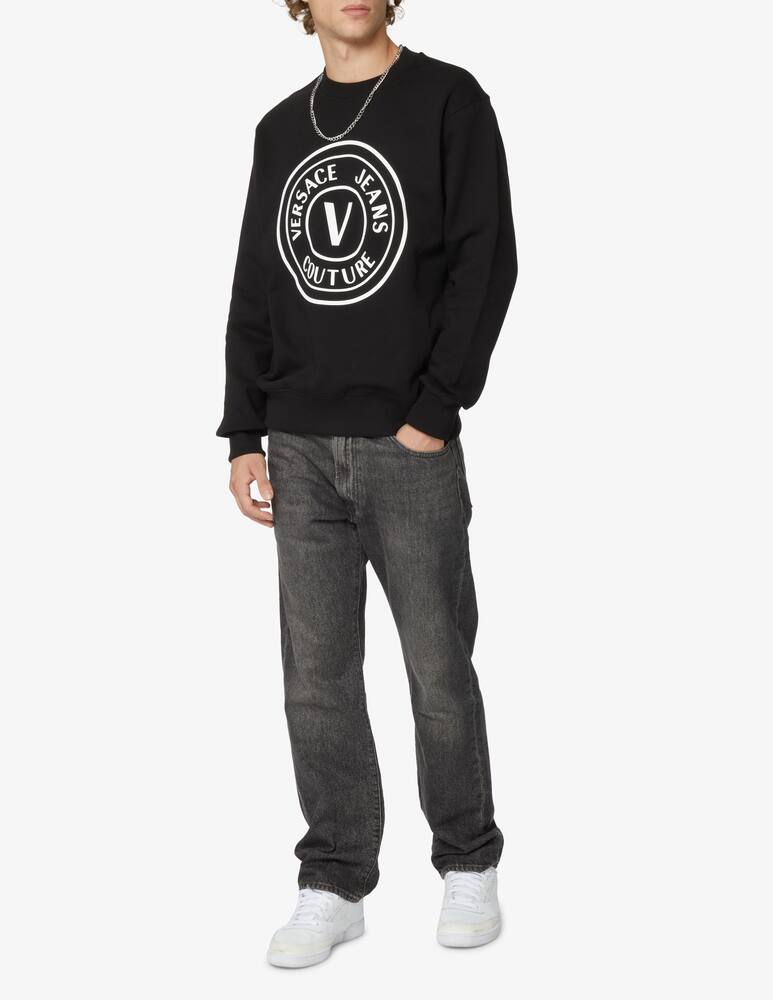 rinascente Versace Jeans Couture Logo crewneck sweather - Black