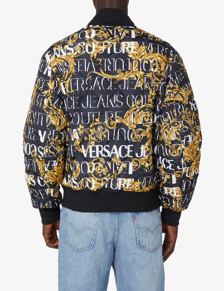 rinascente Versace Jeans Couture Barocco bomber jacket - Black