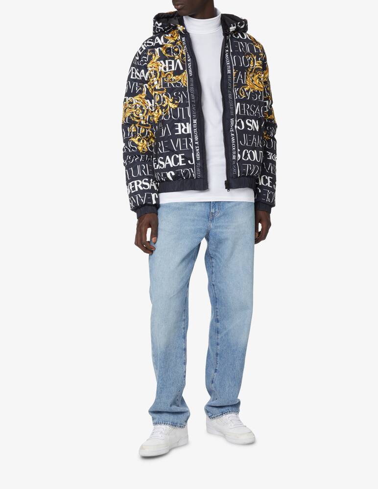 rinascente Versace Jeans Couture Giacca bomber con cappuccio con logo - Nero