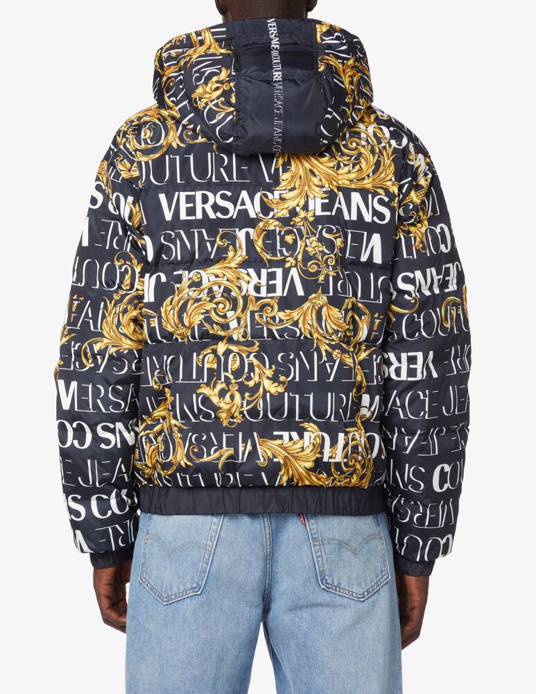 rinascente Versace Jeans Couture Giacca bomber con cappuccio con logo - Nero