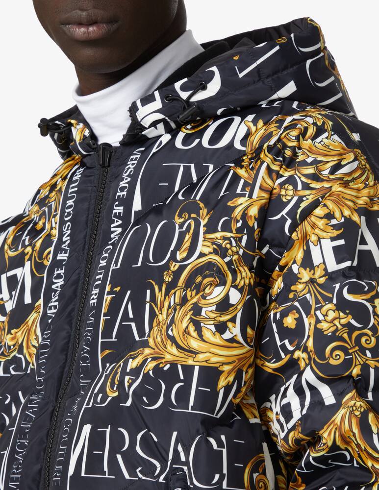 rinascente Versace Jeans Couture Giacca bomber con cappuccio con logo - Nero