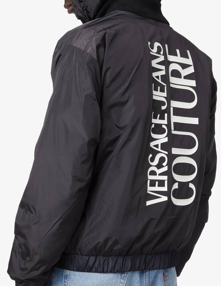 rinascente Versace Jeans Couture Giacca bomber con cappuccio con logo - Nero