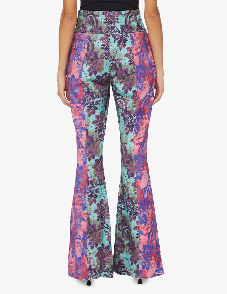 rinascente Versace Jeans Couture Fleece cotton flare trousers - Multi