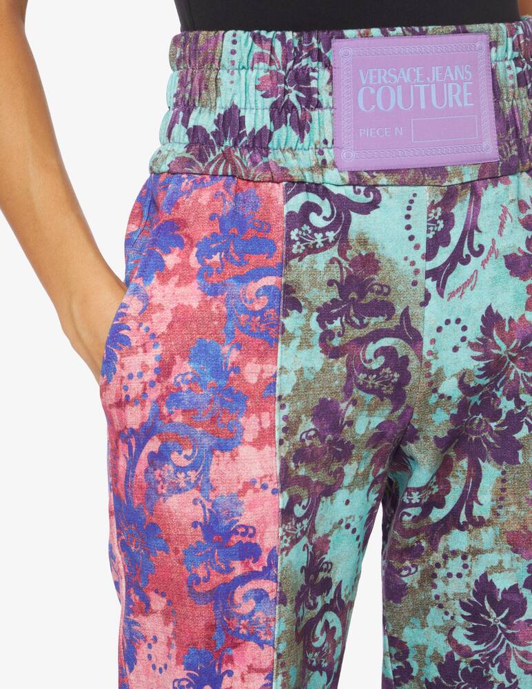 rinascente Versace Jeans Couture Fleece cotton flare trousers - Multi