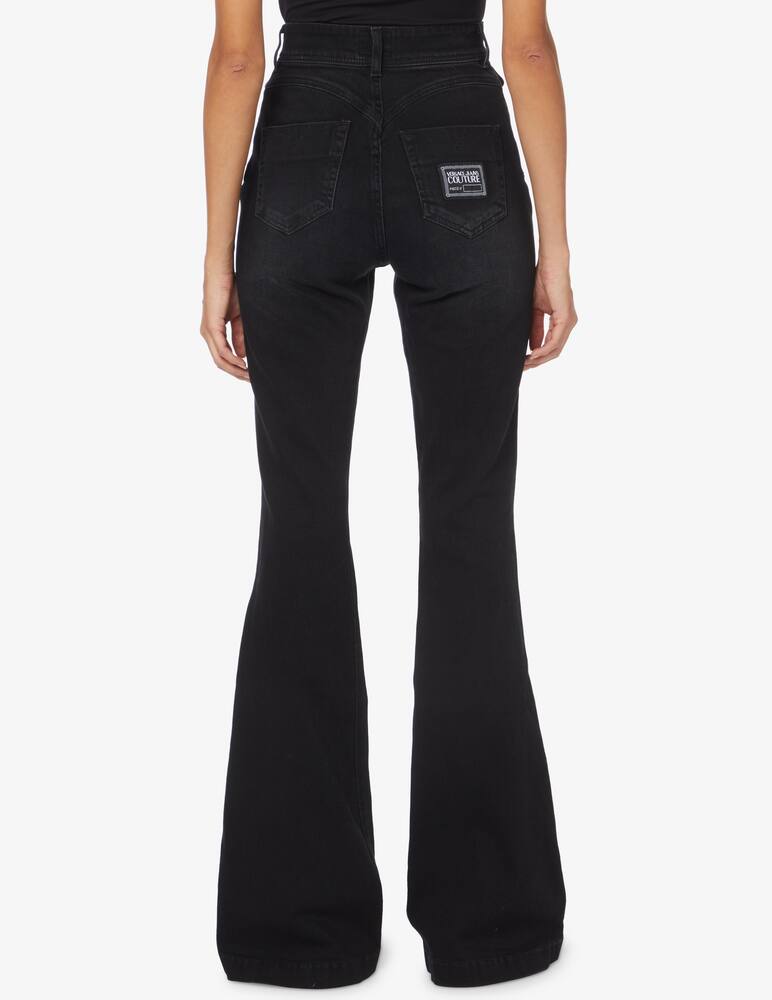 rinascente Versace Jeans Couture Jeans flare a vita alta con bottoni - Nero