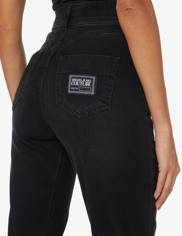 rinascente Versace Jeans Couture Jeans flare a vita alta con bottoni - Nero