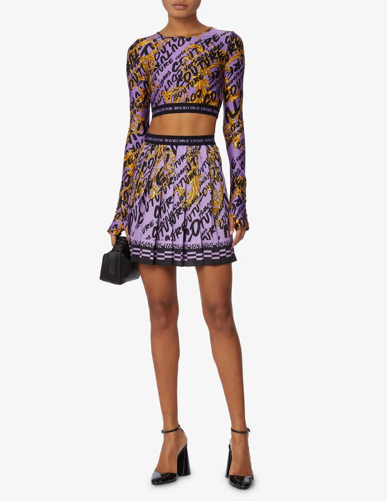 rinascente Versace Jeans Couture Minigonna plissettata - Viola