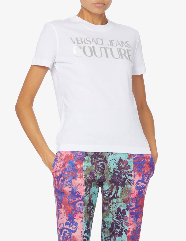 Versace Jeans Couture T-shirt in cotone con logo - Bianco - immagine 1 Versace Jeans Couture T-shirt in cotone con logo - Bianco - immagine 1