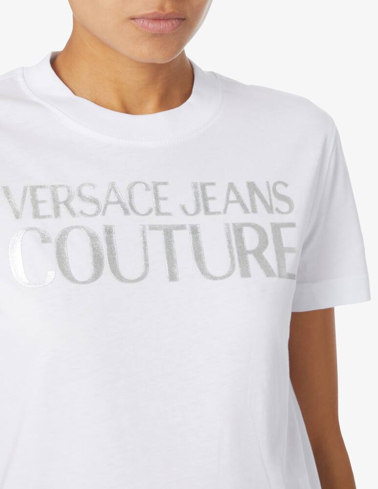 Versace Jeans Couture T-shirt in cotone con logo - Bianco - immagine 4 Versace Jeans Couture T-shirt in cotone con logo - Bianco - immagine 4