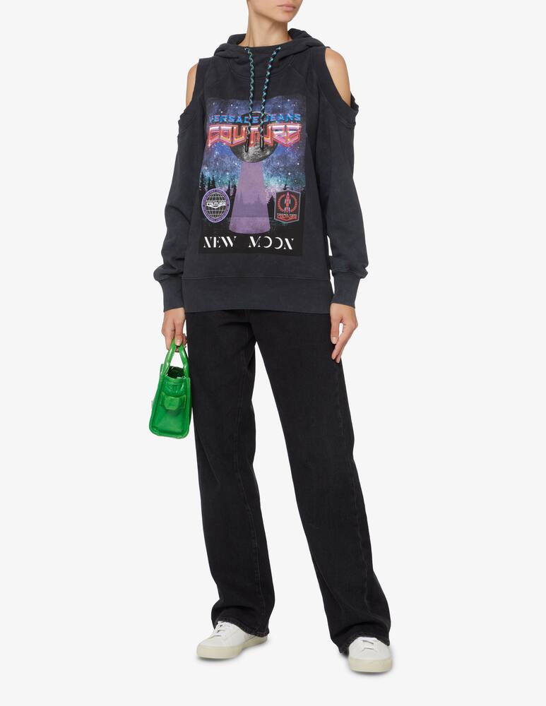 rinascente Versace Jeans Couture Felpa con cappuccio in cotone - Nero