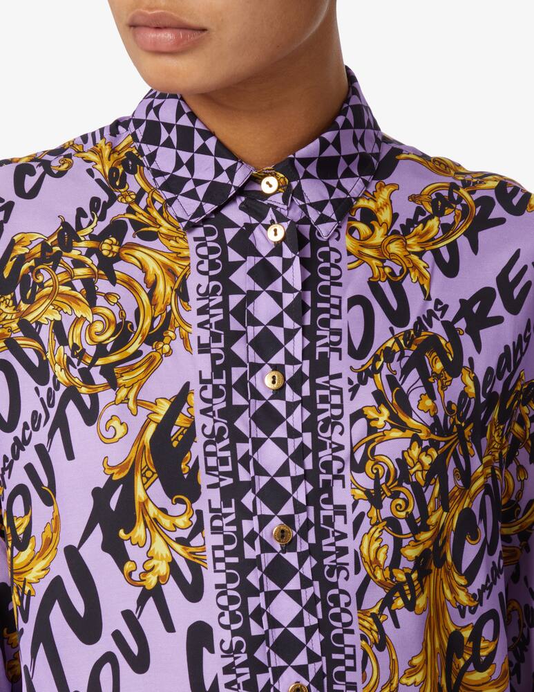 rinascente Versace Jeans Couture Camicia in viscosa con stampa barocca - Viola
