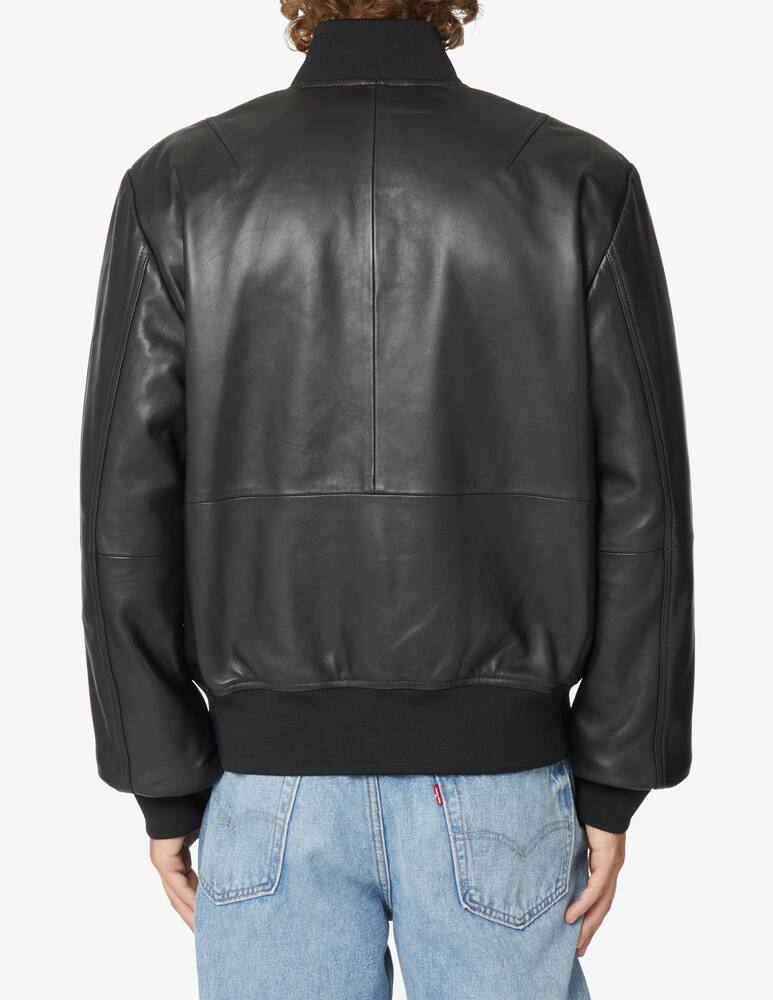 rinascente Versace Jeans Couture Leather bomber jacket - Black