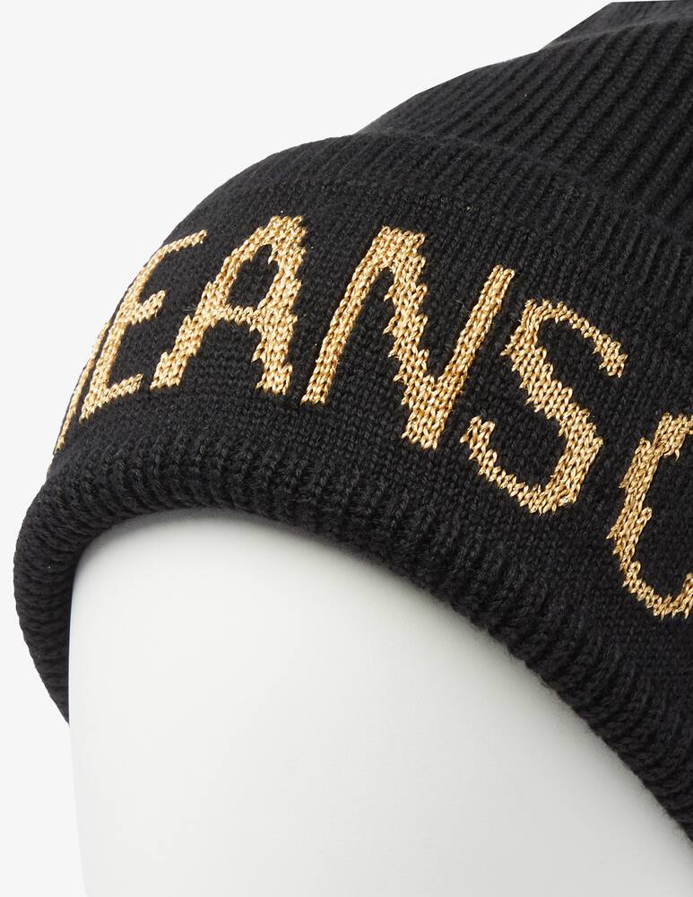 rinascente Versace Jeans Couture Cappello beanie con scritta - Nero