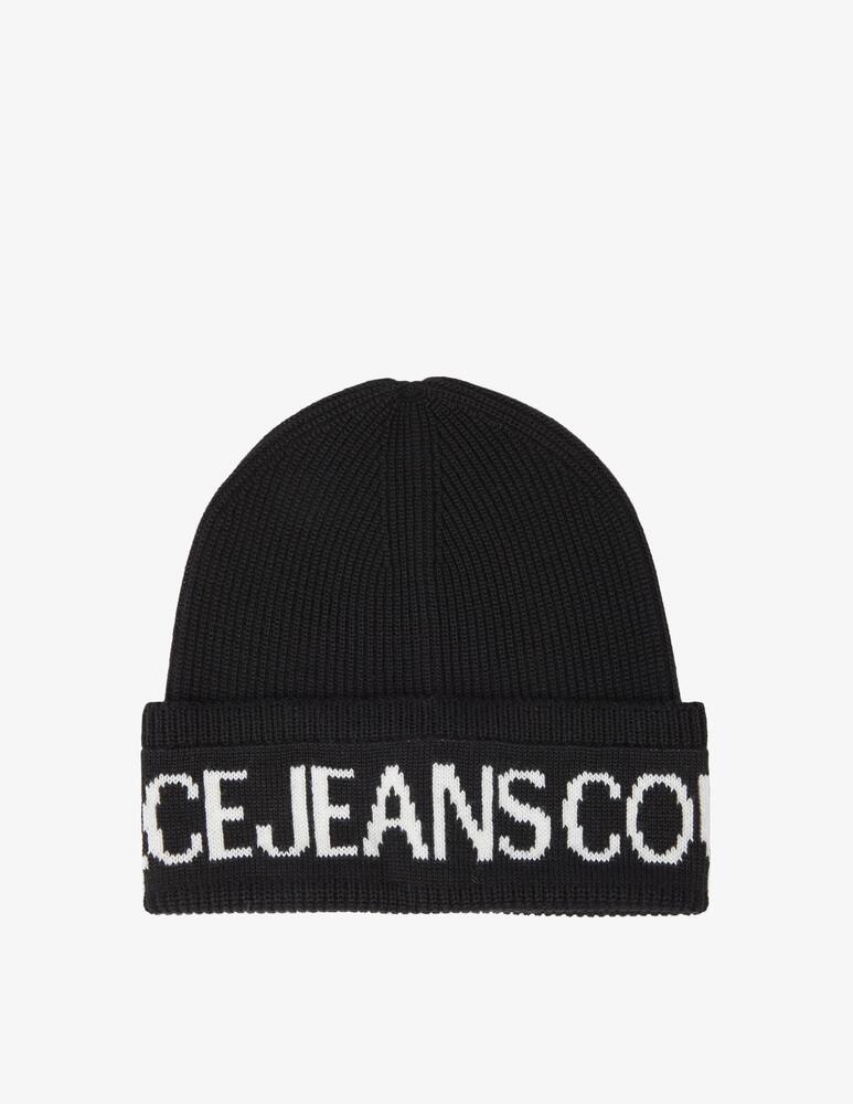 rinascente Versace Jeans Couture Cappello beanie con scritta - Nero