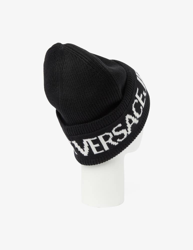 rinascente Versace Jeans Couture Cappello beanie con scritta - Nero