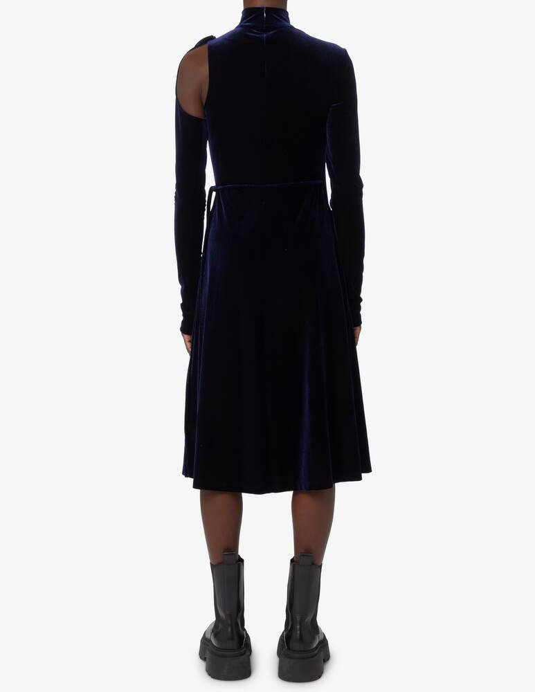 Versace Jeans Couture Abito midi in velluto - Blu - immagine 2 Versace Jeans Couture Abito midi in velluto - Blu - immagine 2