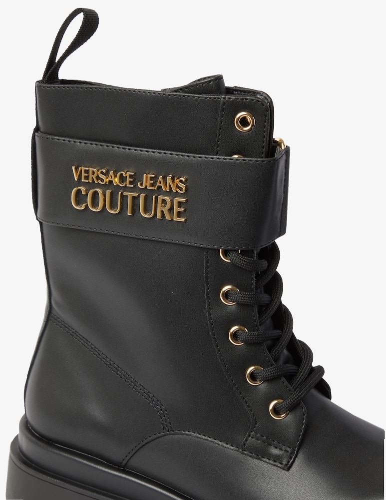 rinascente Versace Jeans Couture Drew laceup ankle boots with buckle - Black
