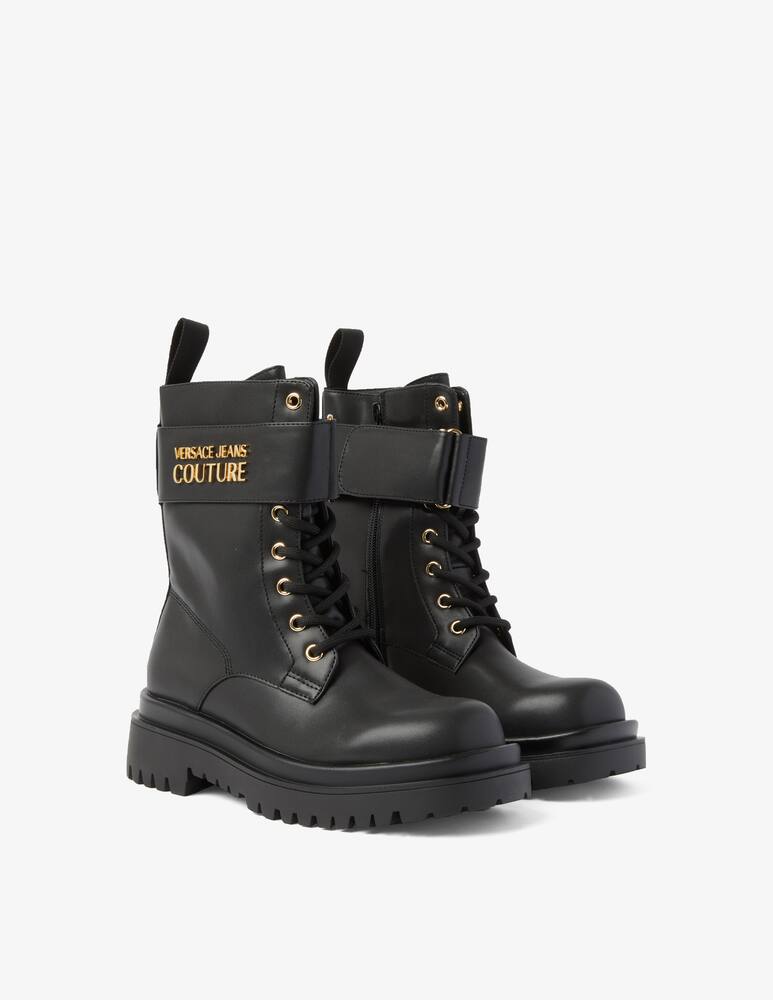 rinascente Versace Jeans Couture Drew laceup ankle boots with buckle - Black