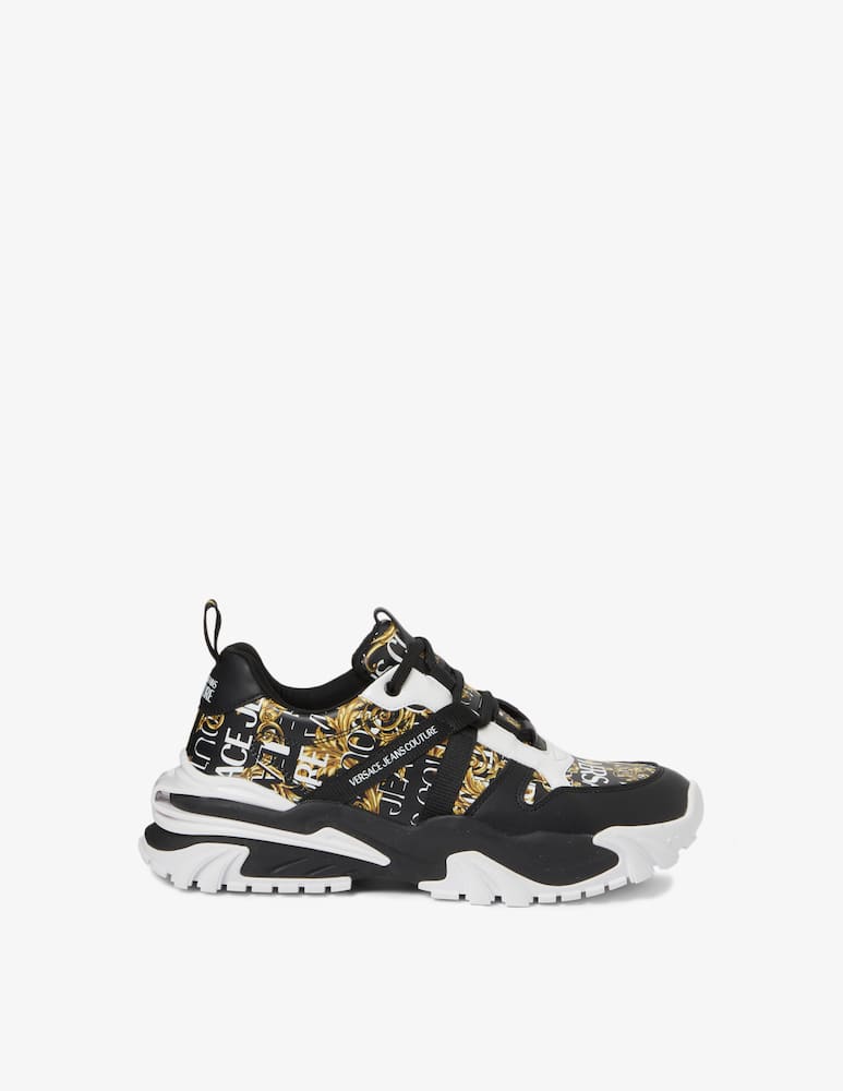 Versace Jeans Couture Barocco printed trail trek sneakers - Black - picture 1