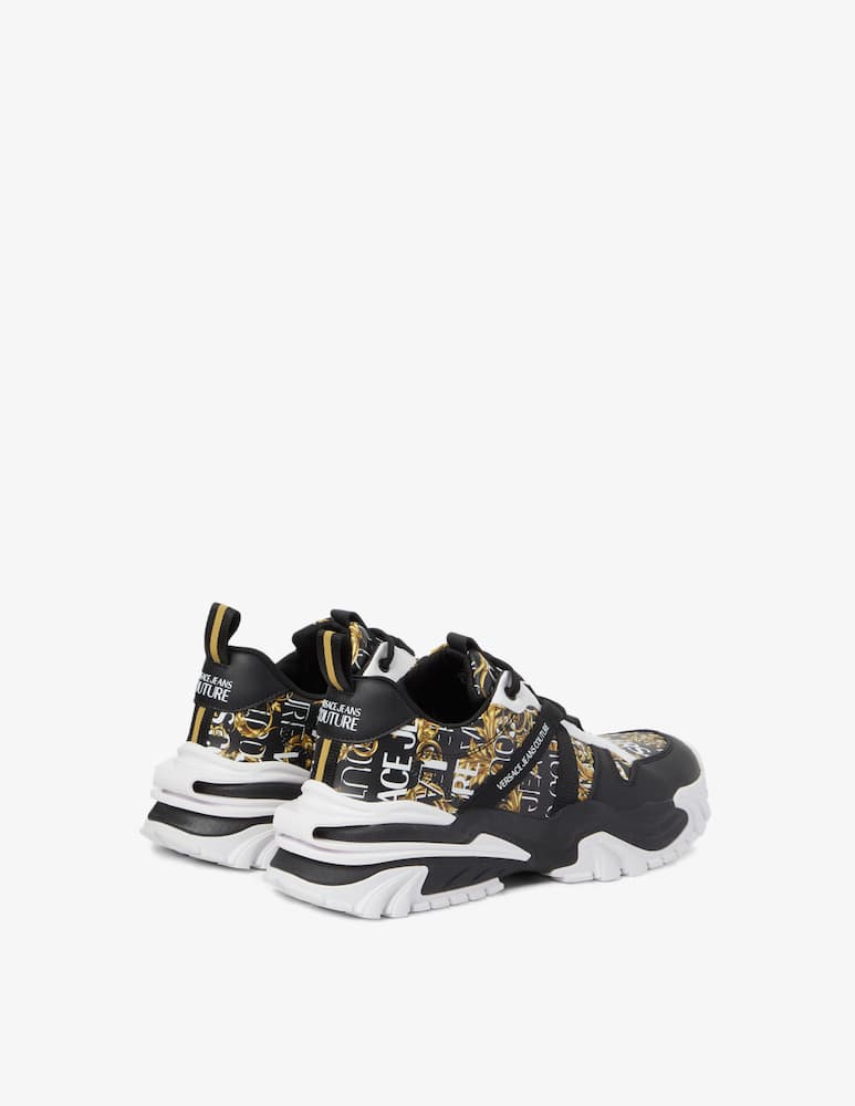 rinascente Versace Jeans Couture Barocco printed trail trek sneakers - Black