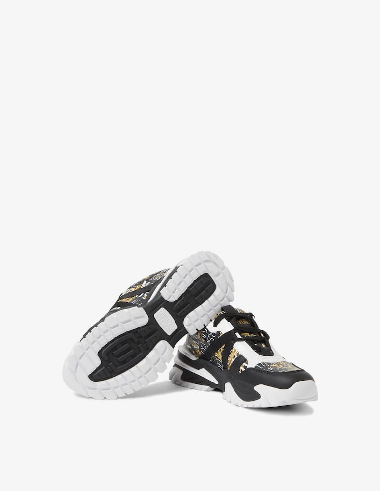 rinascente Versace Jeans Couture Barocco printed trail trek sneakers - Black
