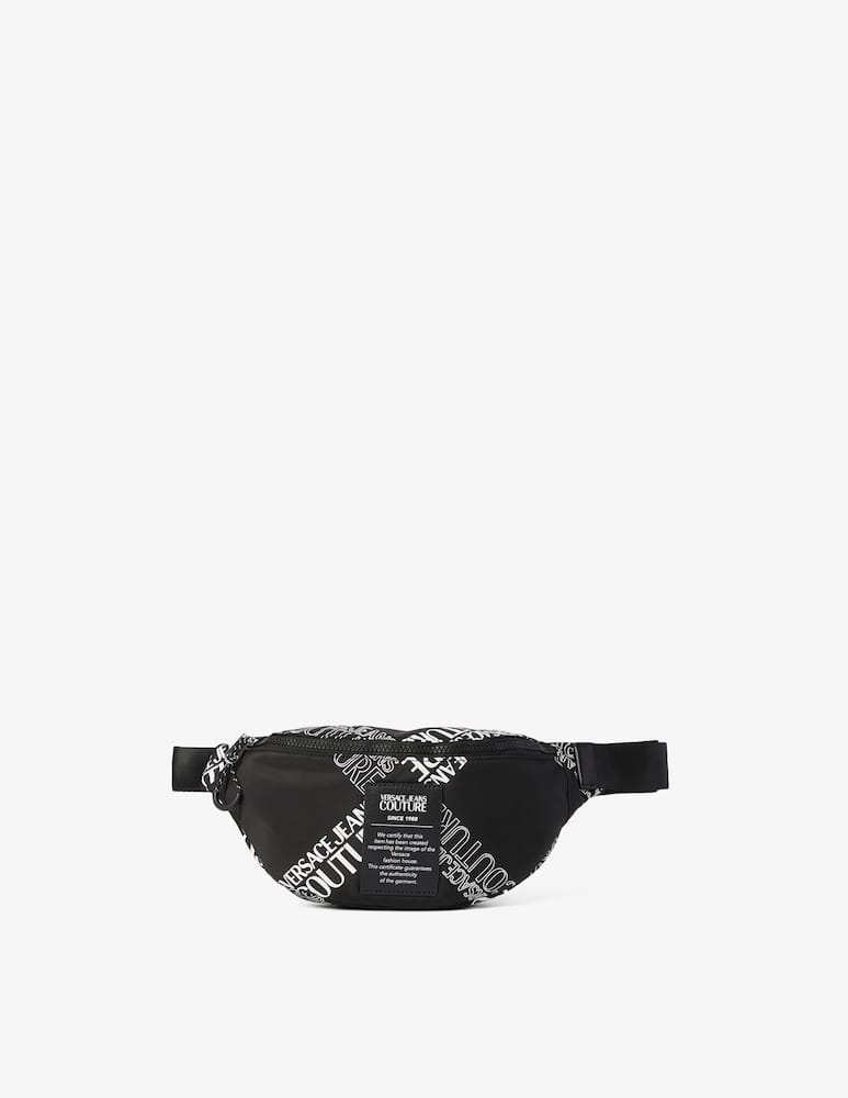 rinascente Versace Jeans Couture Nylon logo main waistbag - Black