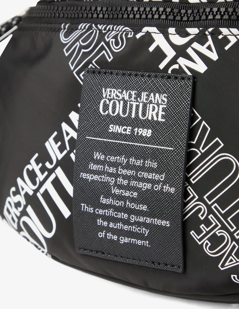 rinascente Versace Jeans Couture Nylon logo main waistbag - Black