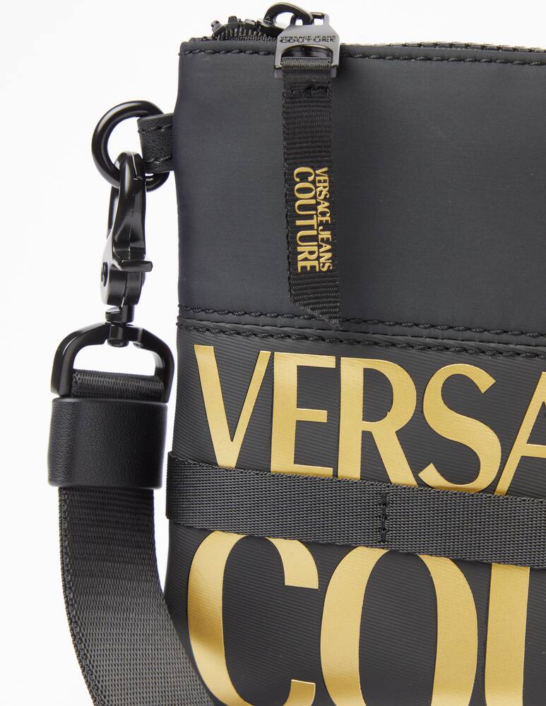 rinascente Versace Jeans Couture Nylon pouch with logo - Black