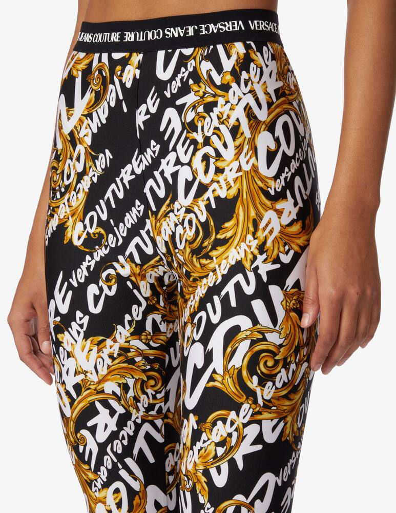 rinascente Versace Jeans Couture Leggings con logo - Nero