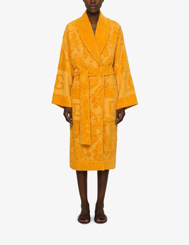 rinascente Dolce & Gabbana Accappatoio in Spugna di Cotone Jacquard - Giallo