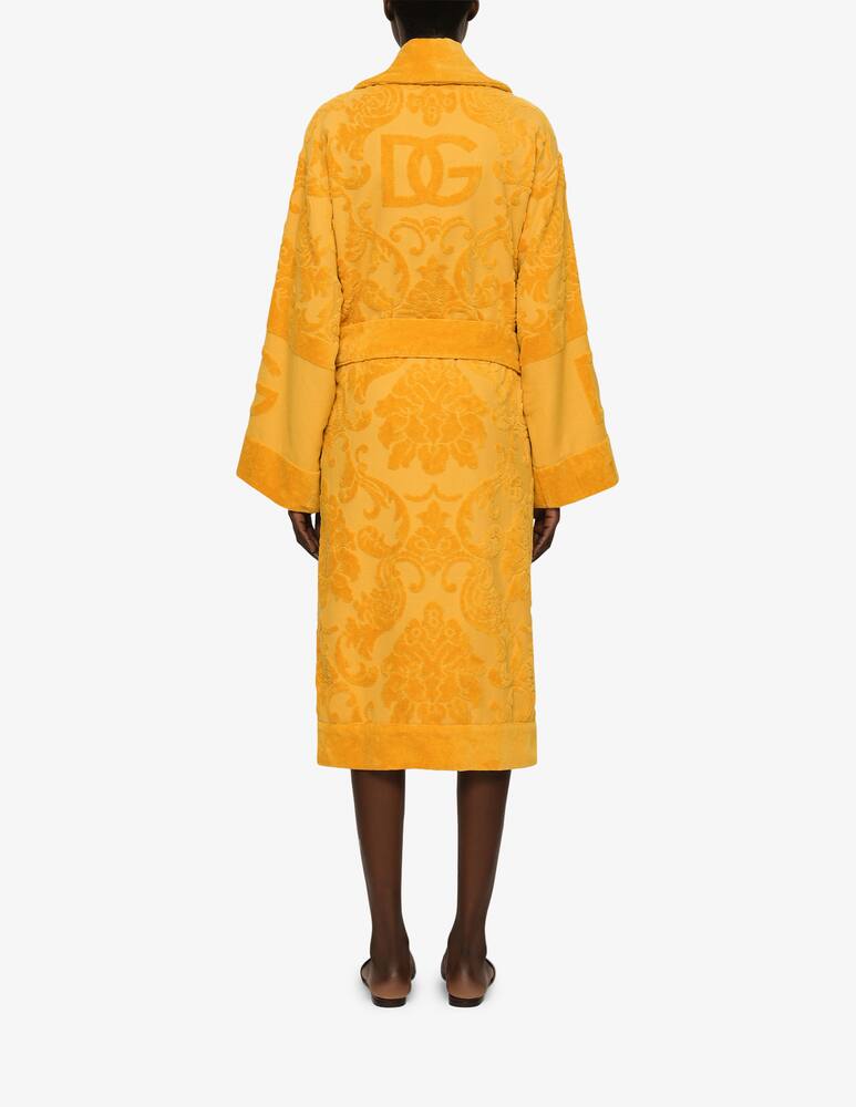 rinascente Dolce & Gabbana Accappatoio in Spugna di Cotone Jacquard - Giallo