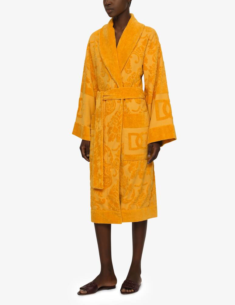 rinascente Dolce & Gabbana Accappatoio in Spugna di Cotone Jacquard - Giallo